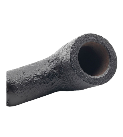 Chacom Reverse Calabash Sandblasted Black Straight Tobacco Pipe - Image 6