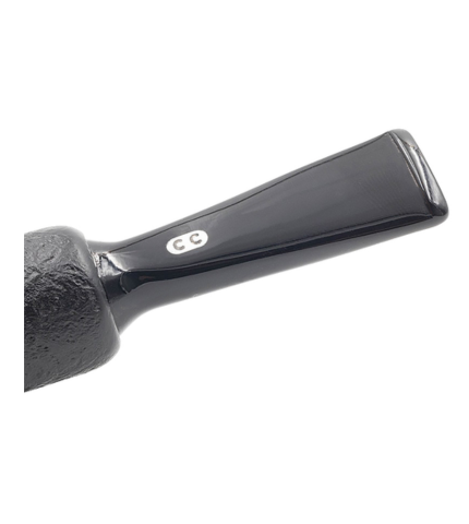 Chacom Reverse Calabash Sandblasted Black Straight Tobacco Pipe - Image 7