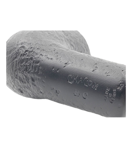 Chacom Reverse Calabash Sandblasted Black Straight Tobacco Pipe - Image 8