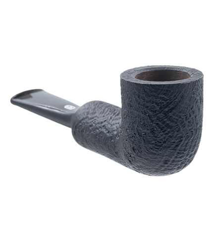 Chacom Reverse Calabash Sandblasted Black Straight Tobacco Pipe - Image 5