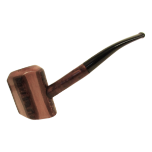 Ropp Cherrywood Semi-Bent Panel Tobacco Pipe